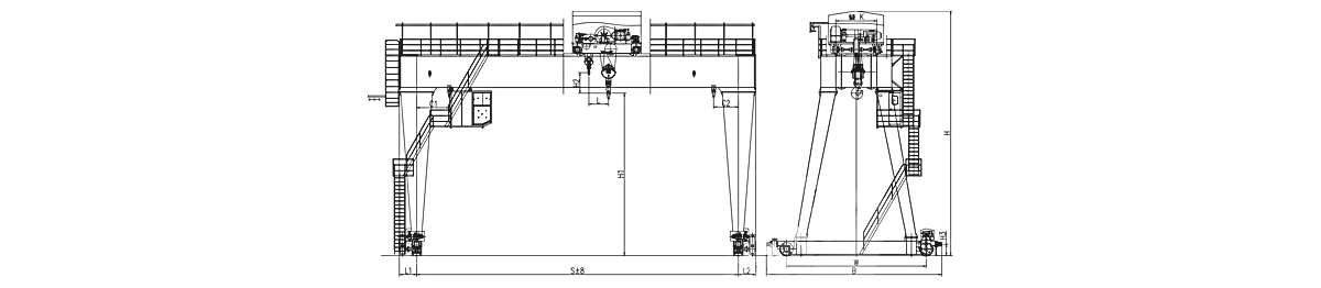 A type gantry crane